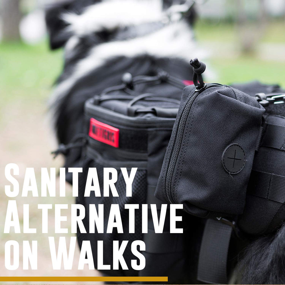 OneTigris bag attached to leash during hiking demonstrates secure, hands-free carry
