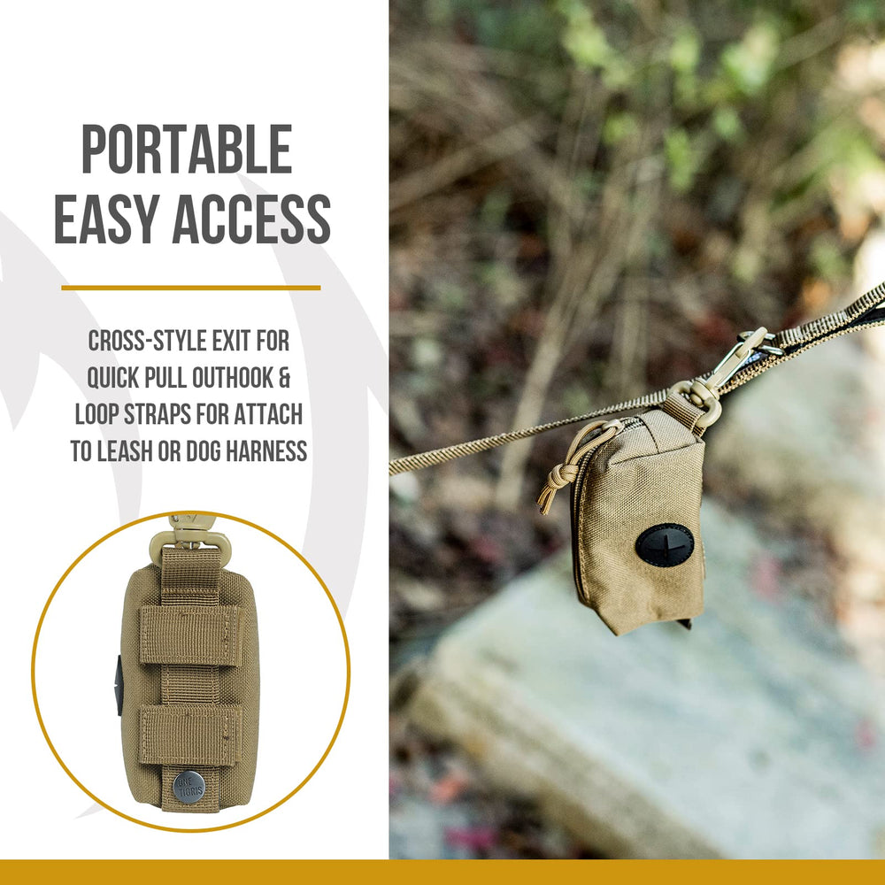 OneTigris zipper dispenser demonstrates quick-access bags for fast cleanups