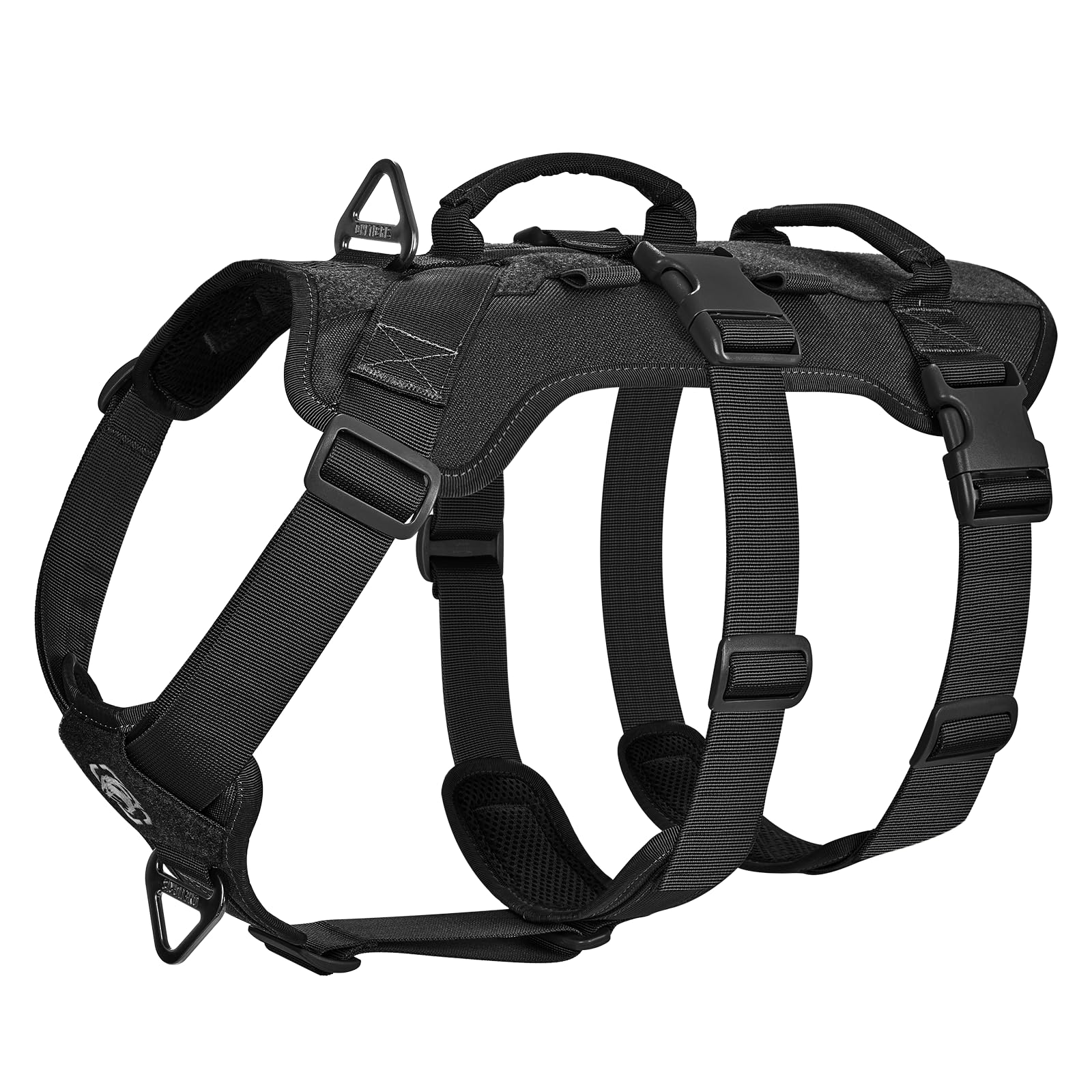 OneTigris escape-proof dog harness front chest view shows secure fit for active dogs.