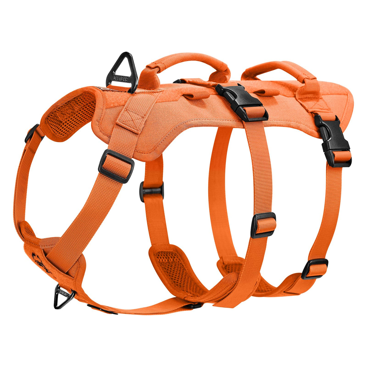 OneTigris Escape Proof Dog Harness front view shows secure fit for active large dogs during hikes