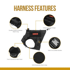 ONETIGRIS Fire Watcher front V-ring for versatile leash attachment.