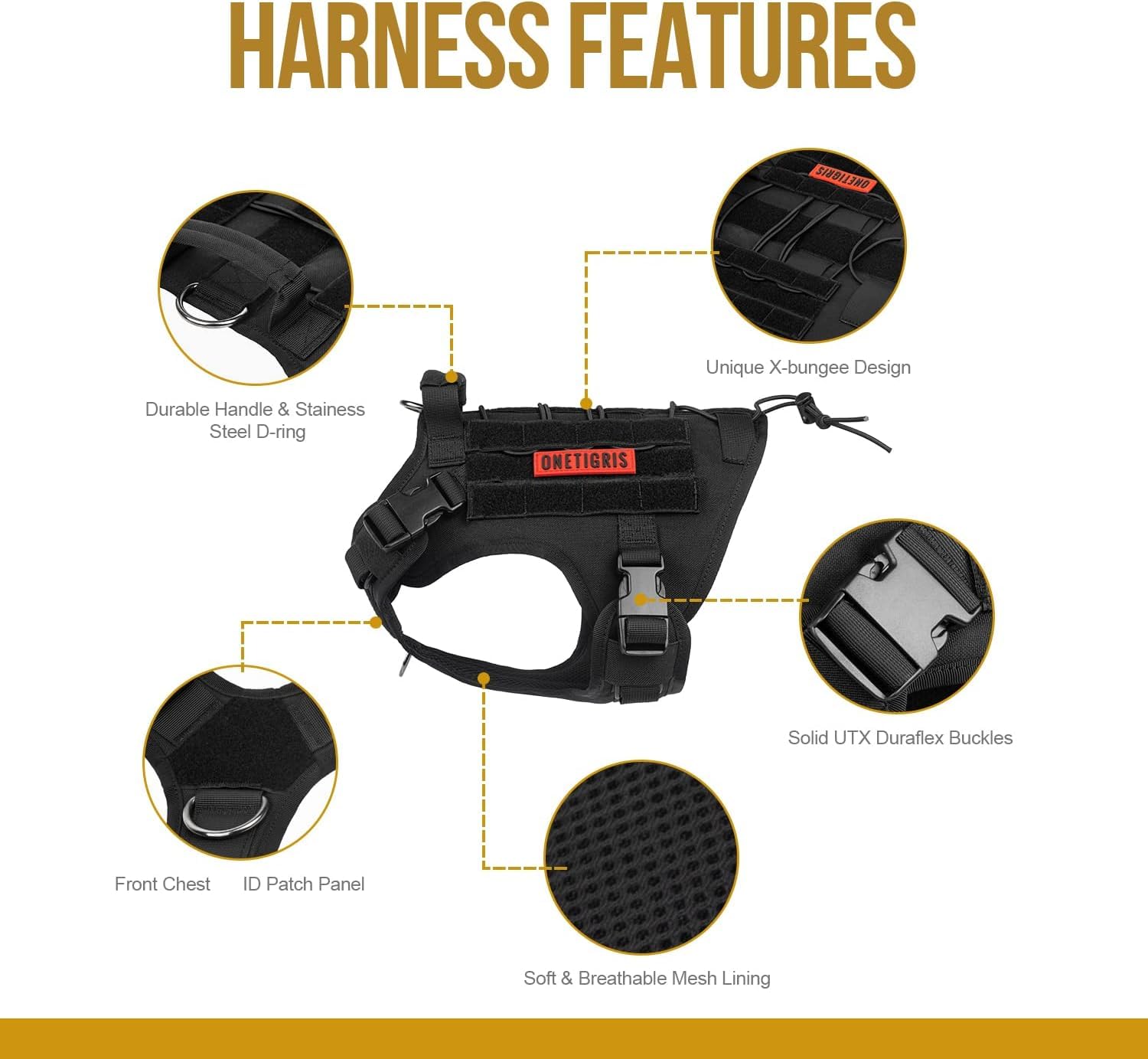 OneTigris Fire Watcher harness quick-release buckles enable easy on/off