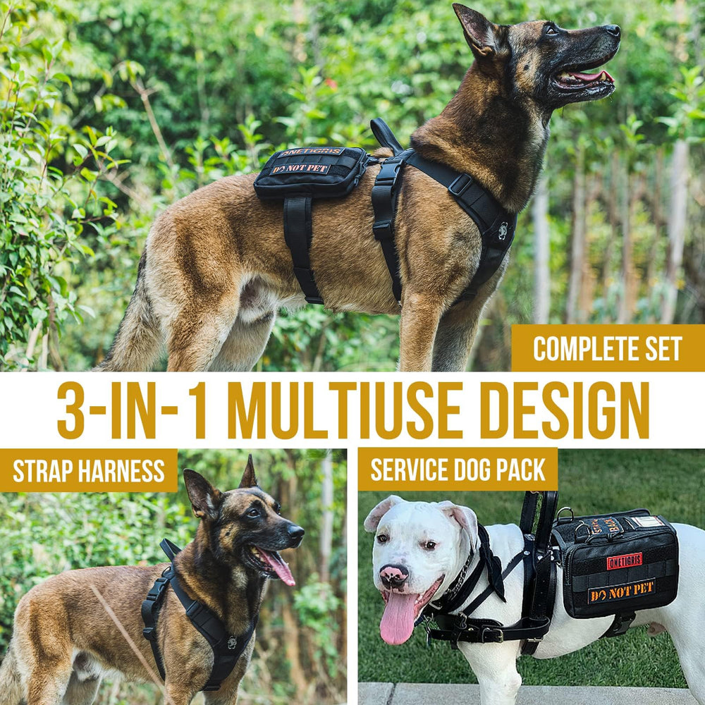 OneTigris service dog vest ID window for quick identification during outings