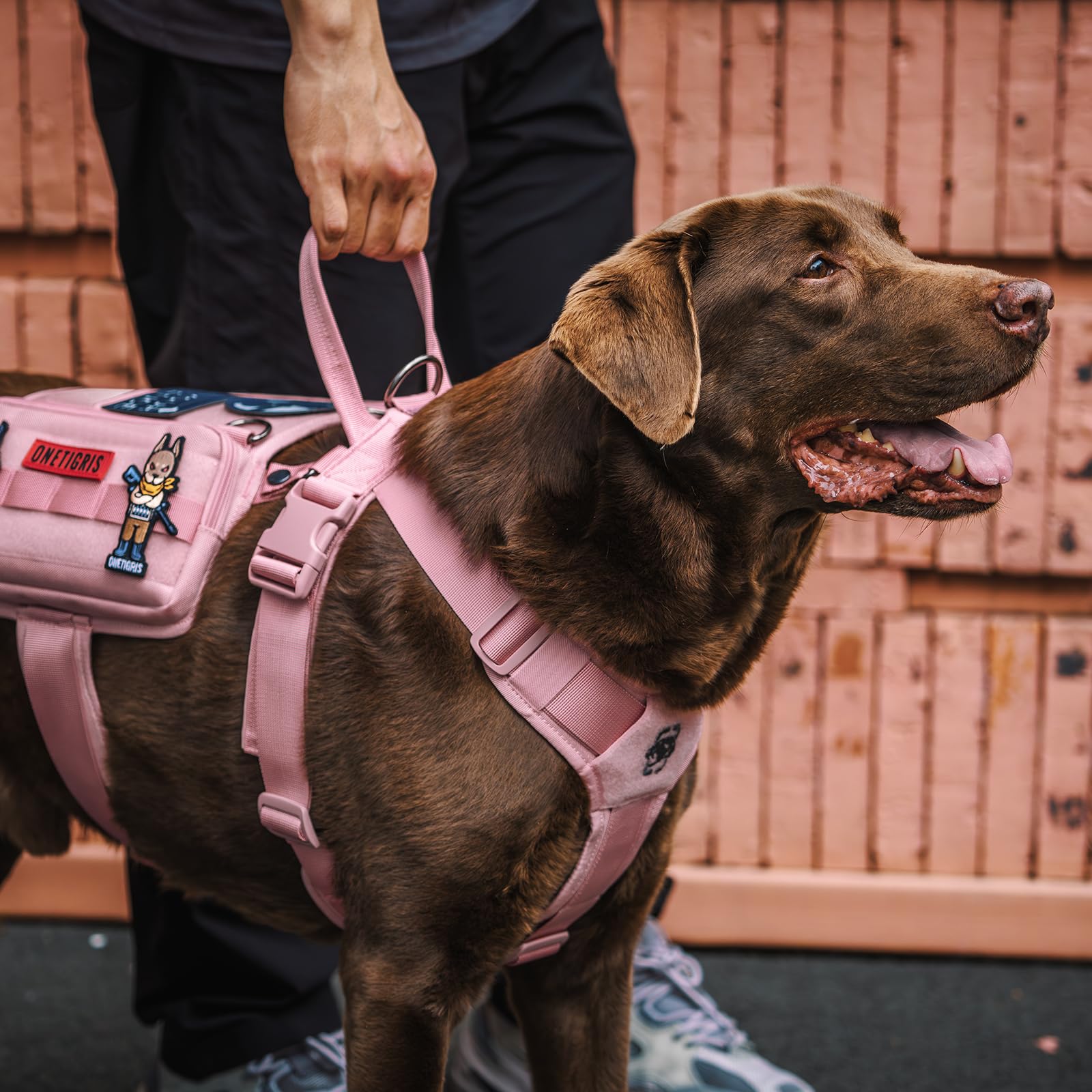 OneTigris service dog vest pink M breathable mesh lining improves airflow.