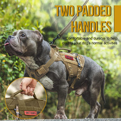 OneTigris tactical dog harness XS side view showing breathable mesh all-season wear.