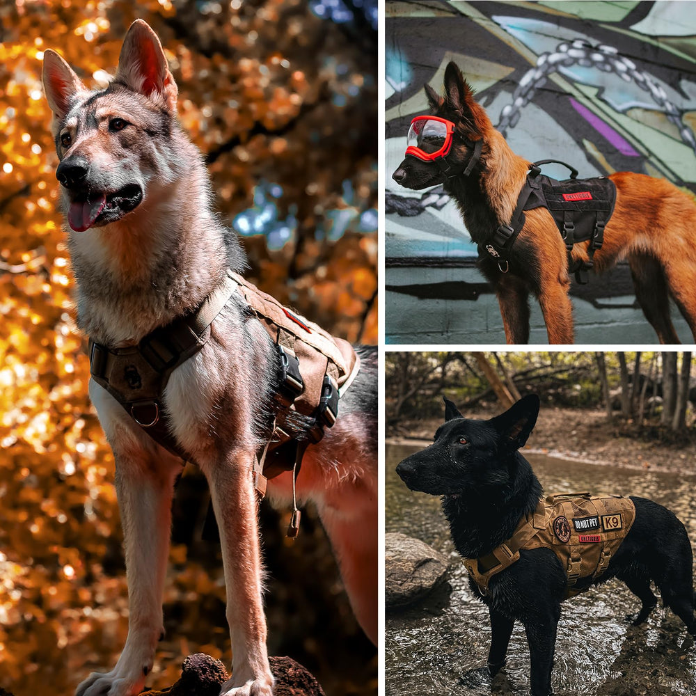 OneTigris tactical dog harness XS size chart view for proper fit.