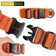 ONETIGRIS Tough Dog Collar metal buckle provides secure fit during intense training and daily wear.
