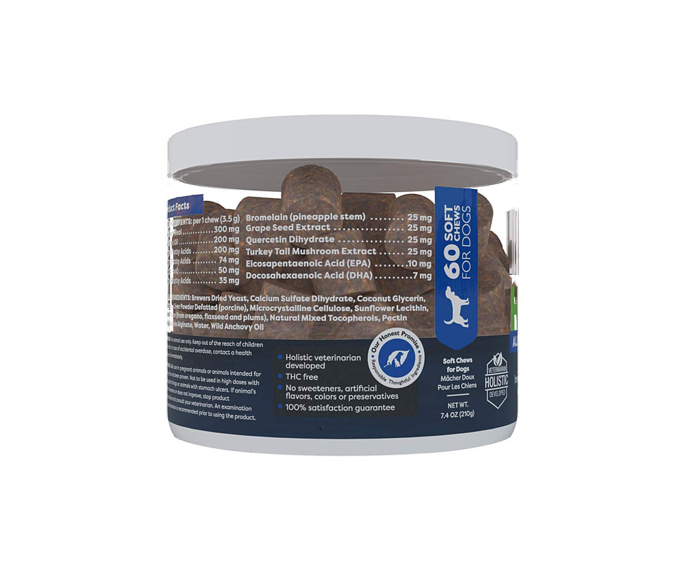 Only Natural Pet Allergy Skin Coat Hemp Soft Chews ingredients list shows natural antioxidants