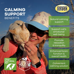 Only Natural Pet Calming Hemp Soft Chews cat chamomile supports peaceful evenings.