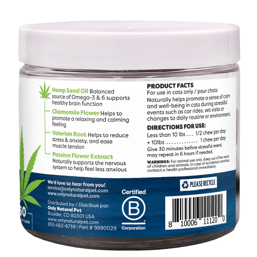 Only Natural Pet Calming Hemp Soft Chews serving shows easy dosage and tasty flavor.