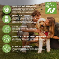 Only Natural Pet hemp fatty acid blend ingredient visual suggests joint nourishment possibilities