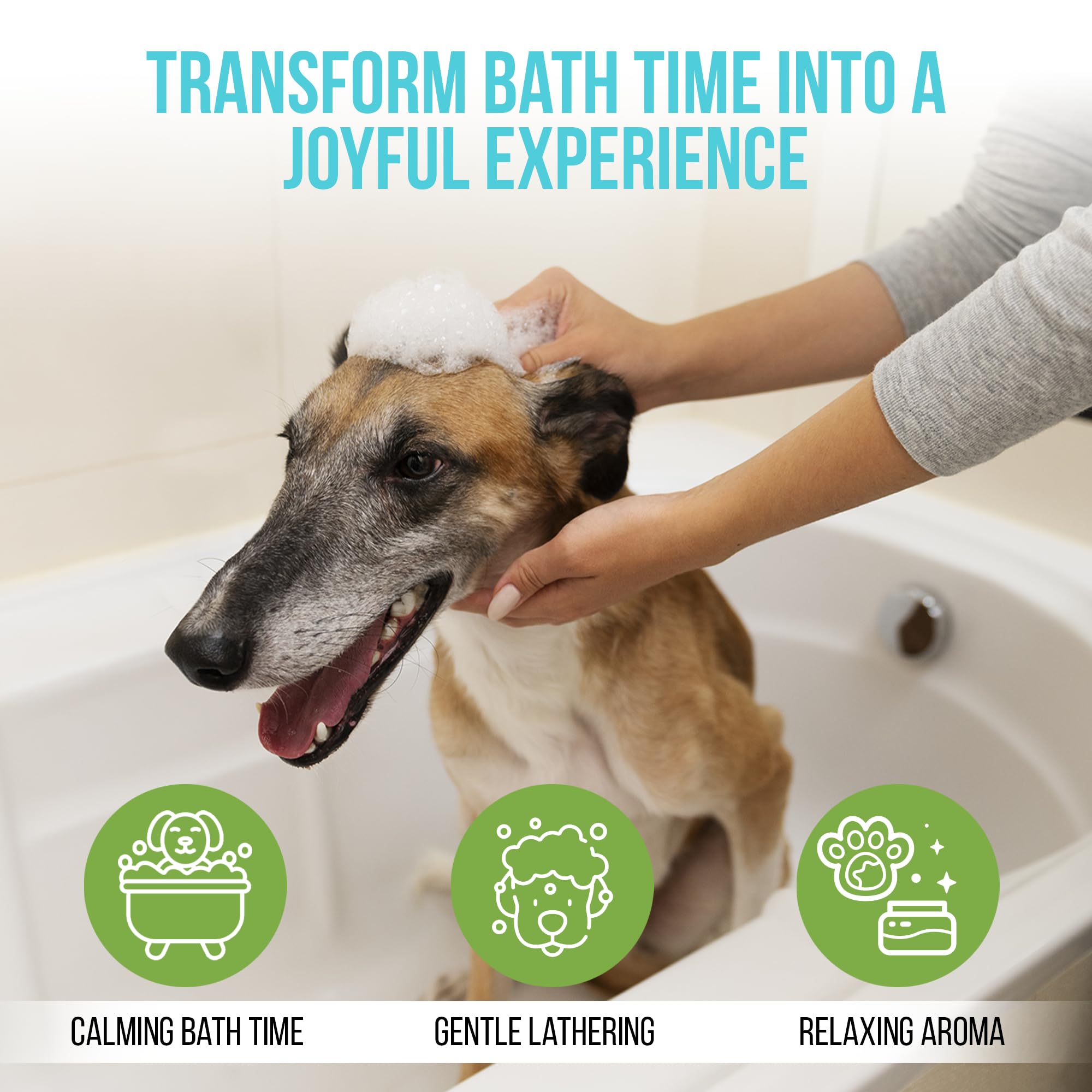 Only Natural Pet hypoallergenic shampoo dog coat soft image highlights moisturized fur after wash.
