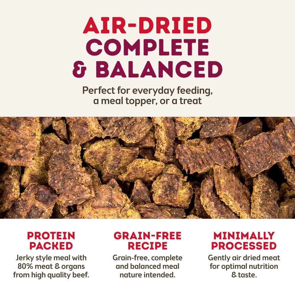 Only Natural Pet MaxMeat air-dried slices ready to serve as convenient kibble-style bites