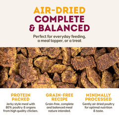 Only Natural Pet MaxMeat grain-free bag close-up highlighting nutrition