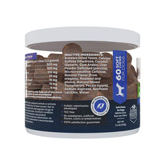 Only Natural Pet hemp chews close-up ingredients-l-theanine for calm mood.