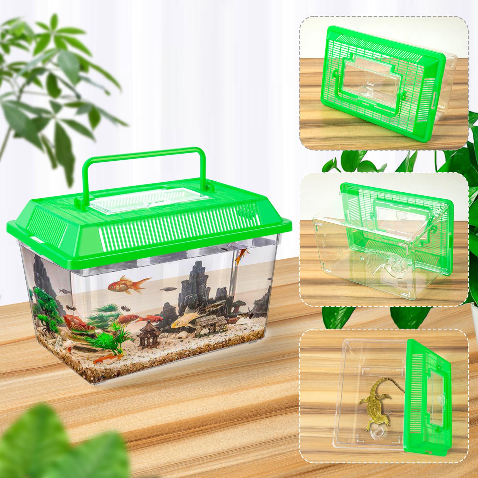 ONLYFU top-feeding door reptile enclosure for quick checks