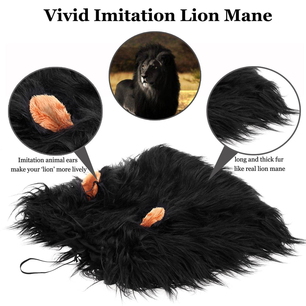 Onmygogo lion-mane-wig-features-closeup - soft plush texture for comfortable, durable wear.
