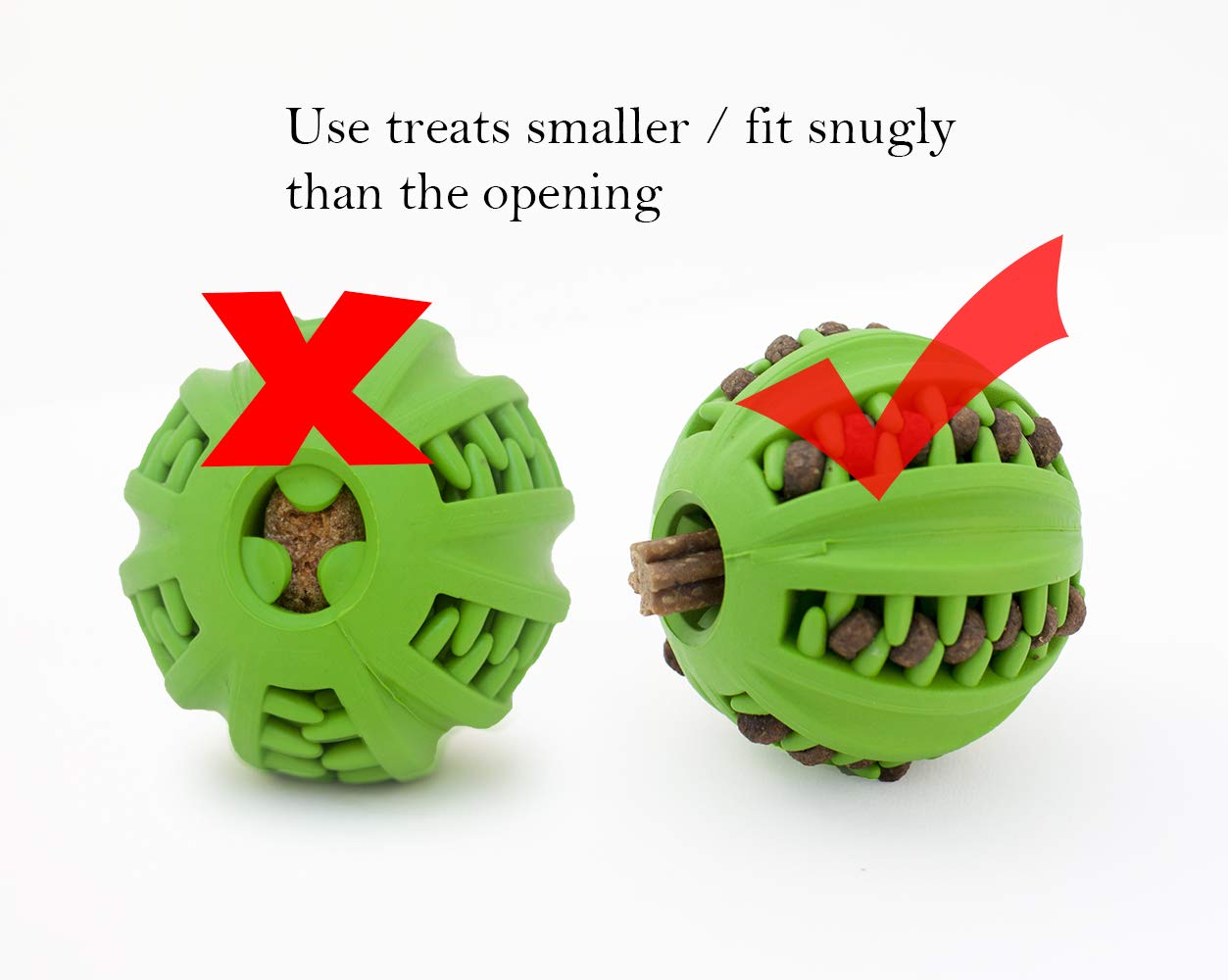 ONTWOPETS Dog Ball Toy two sizes available for small to large dogs.