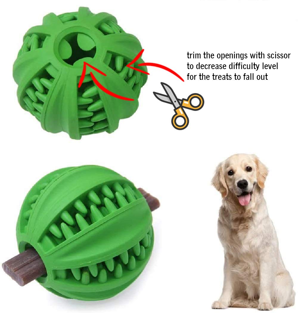 ONTWOPETS Dog Ball Toy vanilla scent freshens breath during chewing.
