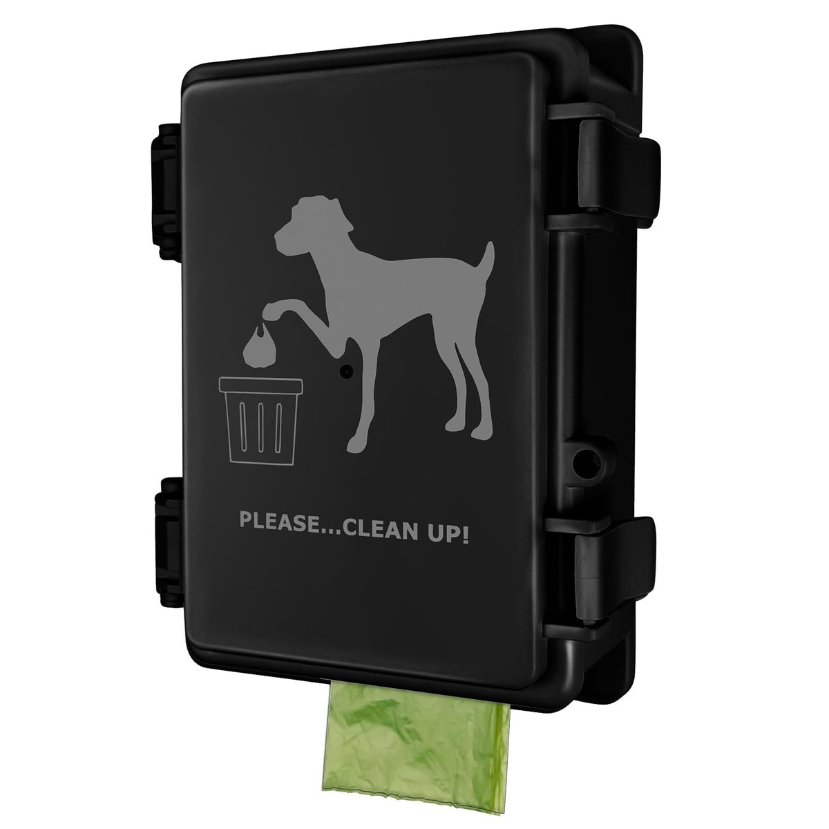 Onybte dog poop bag dispenser wall-mounted outdoor black keeps bags dry and accessible.