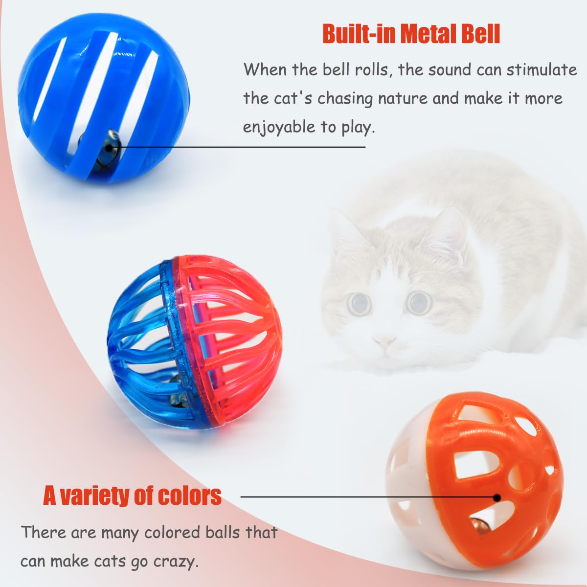 OODOSI Cat Jingle Balls crisp bells enhance playtime with engaging sounds.