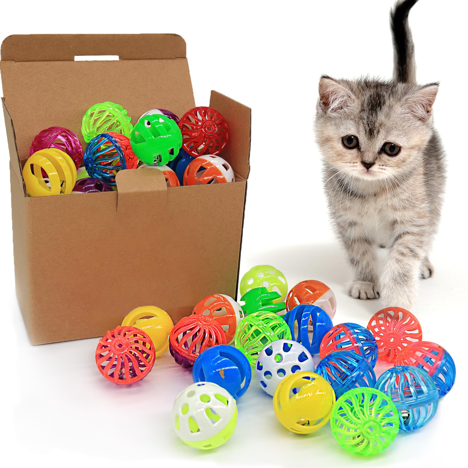 OODOSI Cat Jingle Balls trio-styles promote interactive play and kitten training.