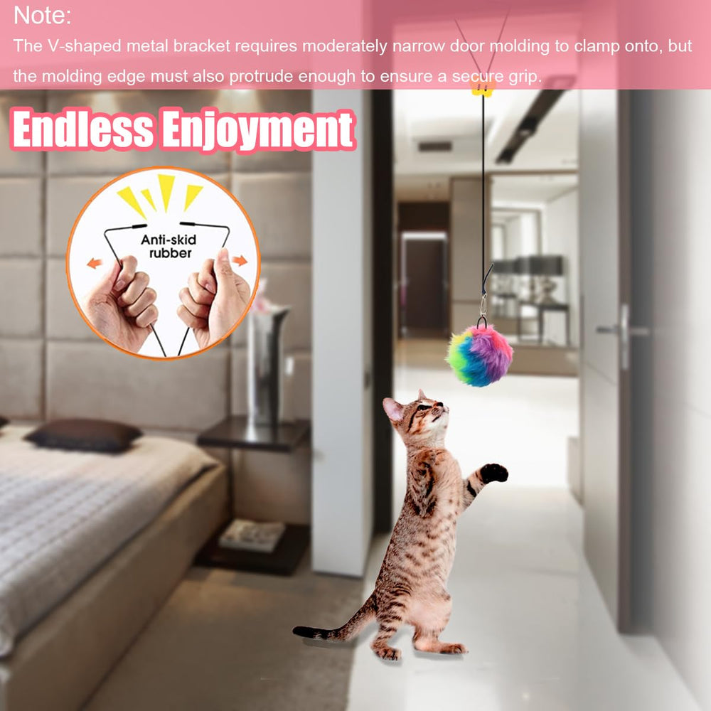 OODOSI mounting hooks enable quick installation on doors, branches, or cat trees for versatile setup.