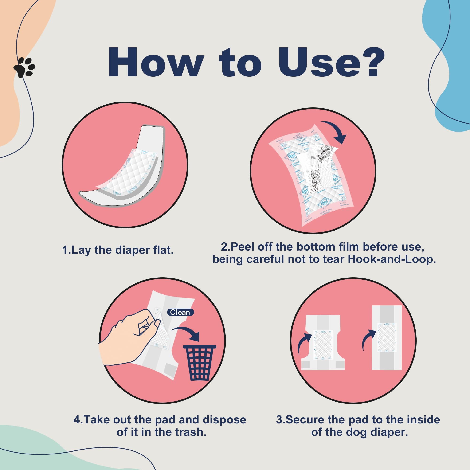 Oomicat dog diaper liners simple disposal for quick cleanup after soiled changes