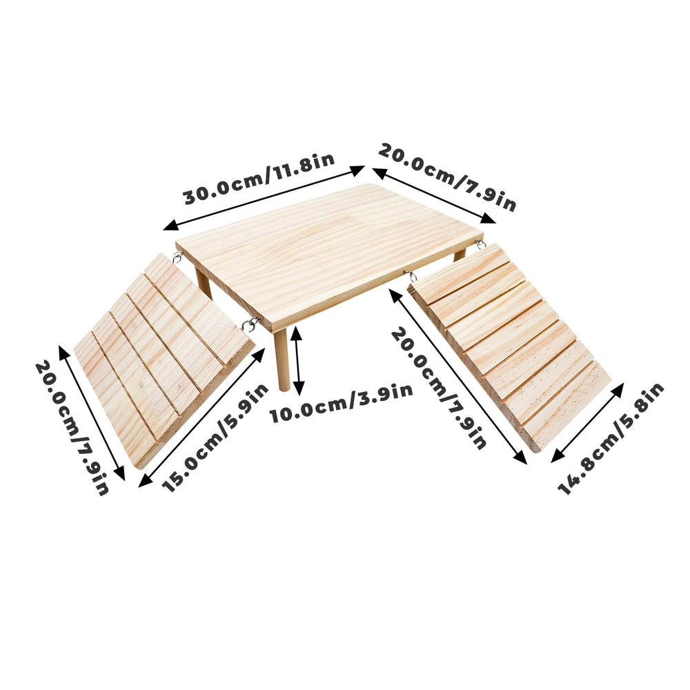 Oooct Bearded Dragon Basking Platform climbing ramps encourage active climbing.