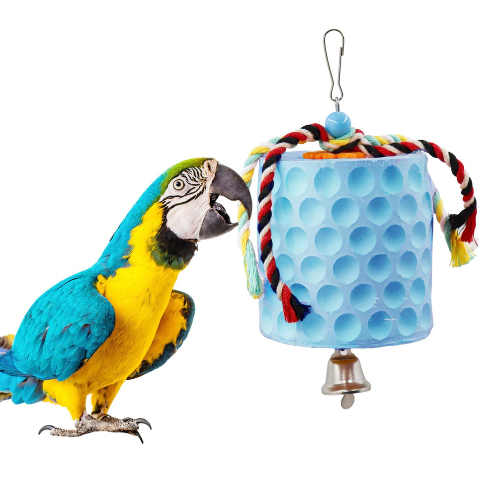 Oooct extra-large bird chewing toy circle with bell for enrichment and long chew sessions