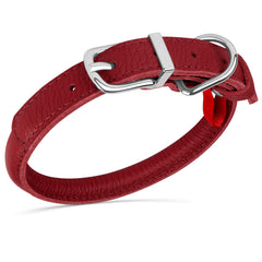 OOPSDOGGY rolled leather collar color options image highlights vibrant hues for style