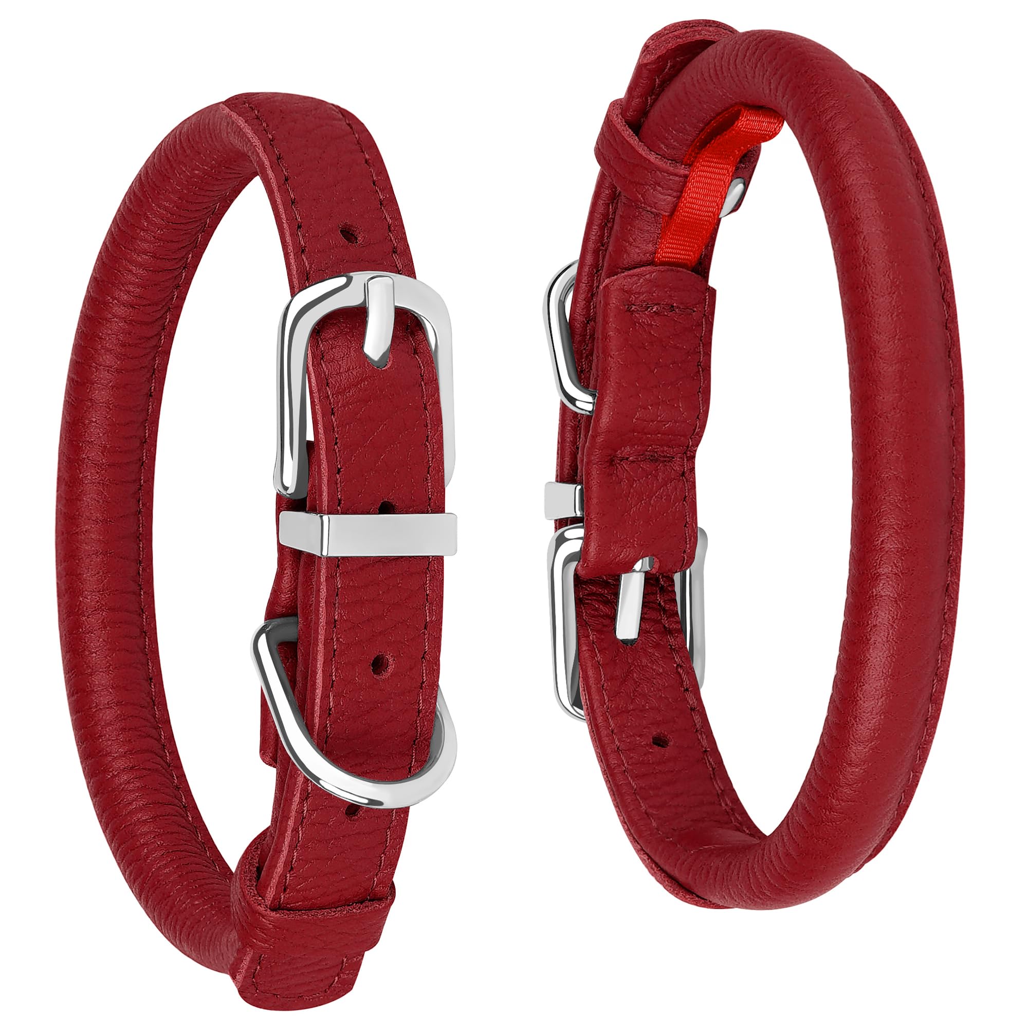 OOPSDOGGY rolled leather long-hair friendly design helps prevent matting