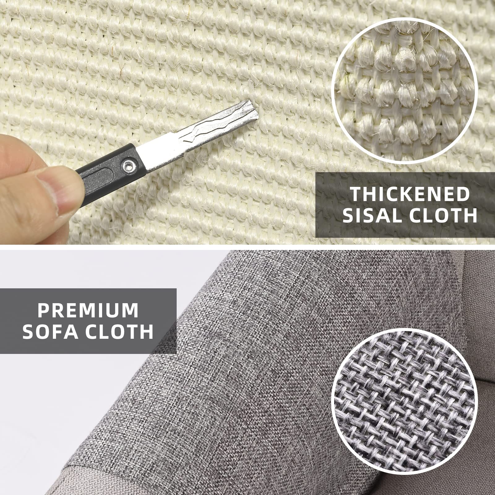 Oroonoko easy-install cat scratch protector on sofa armrest area