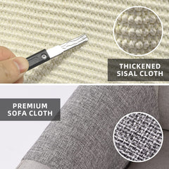 Oroonoko easy-install cat scratch protector on sofa armrest area