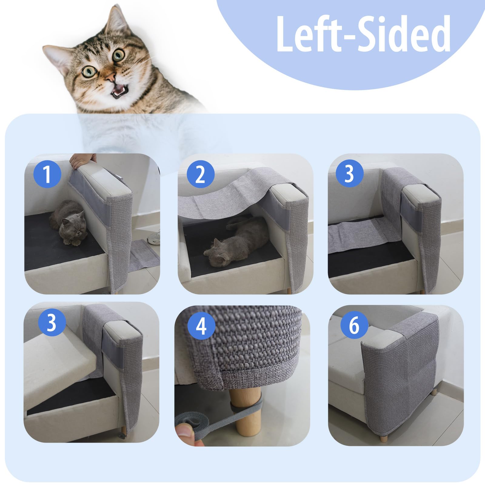 Oroonoko cat use with natural sisal highlights a durable scratch surface