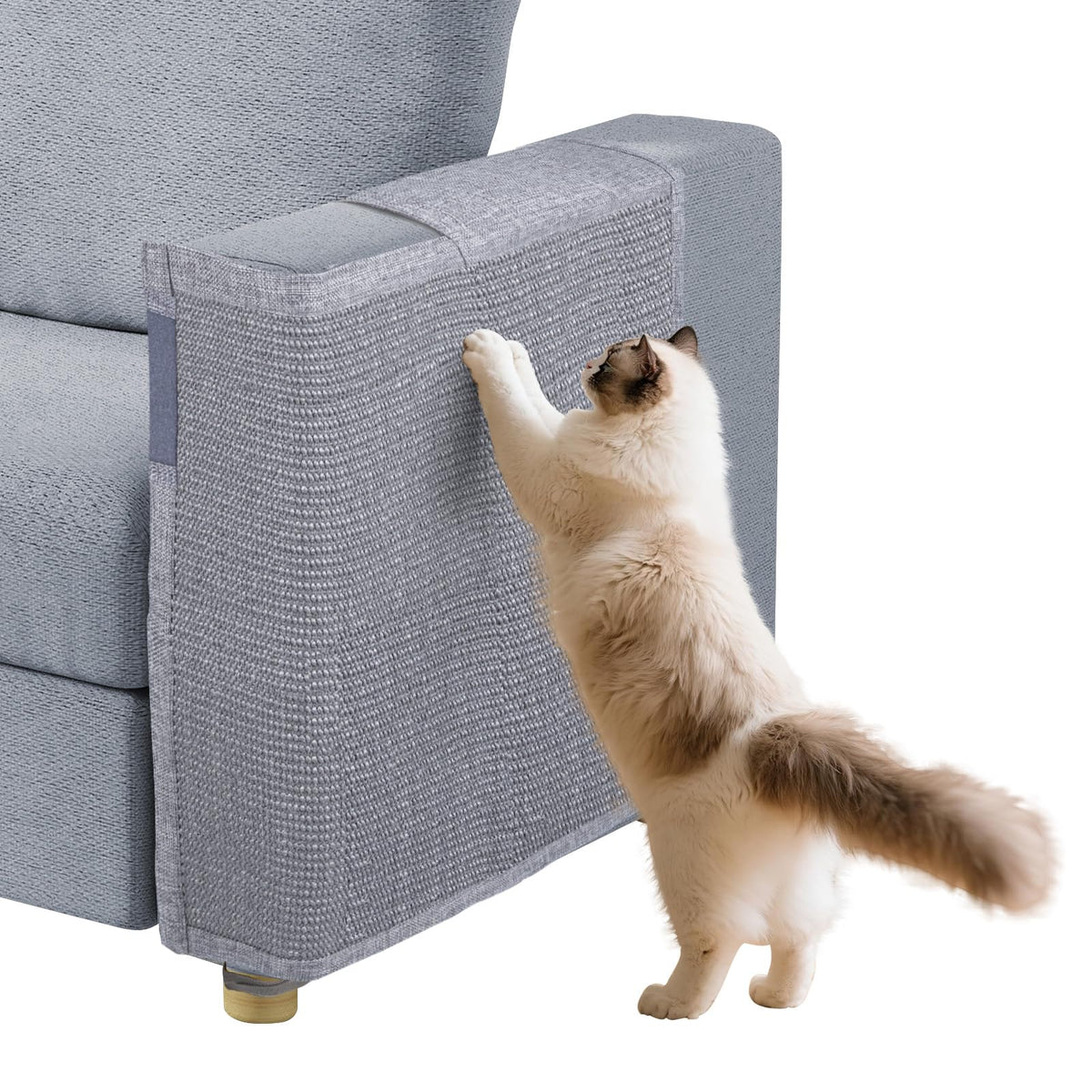 Oroonoko cat scratch couch protector; sisal closeup for durable furniture protection