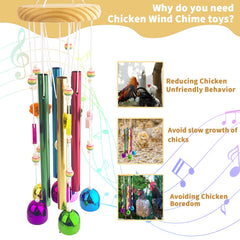 OOXYG chicken toy with cotton rope promotes gentle pecking and physical exercise.