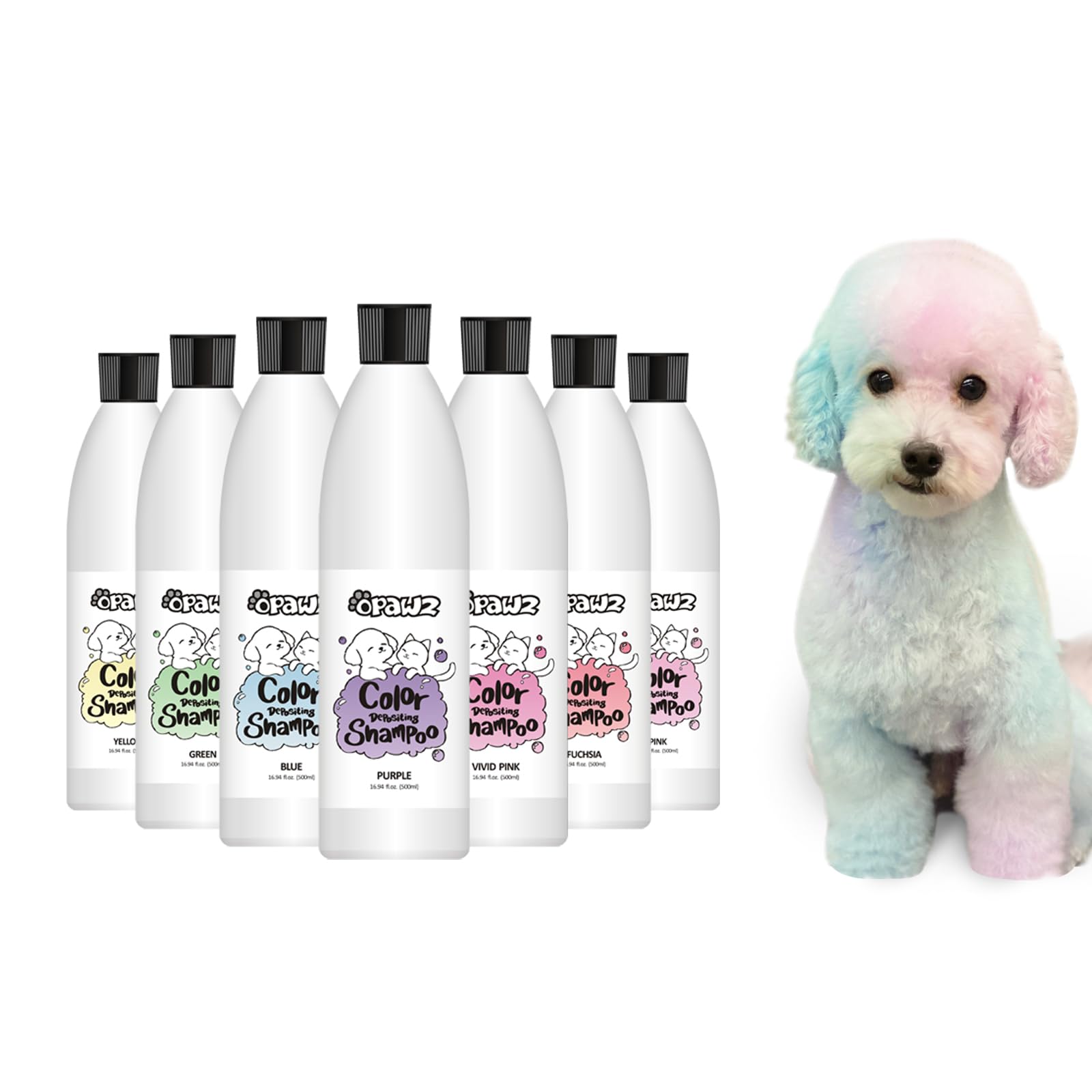 OPAWZ Color Depositing Shampoo aftercare with conditioner for soft fur