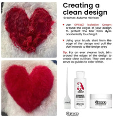 OPAWZ edge protection applied around design prevents dye bleed.