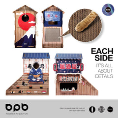 opbodqo cardboard cat house lower bed area ideal for cat naps.