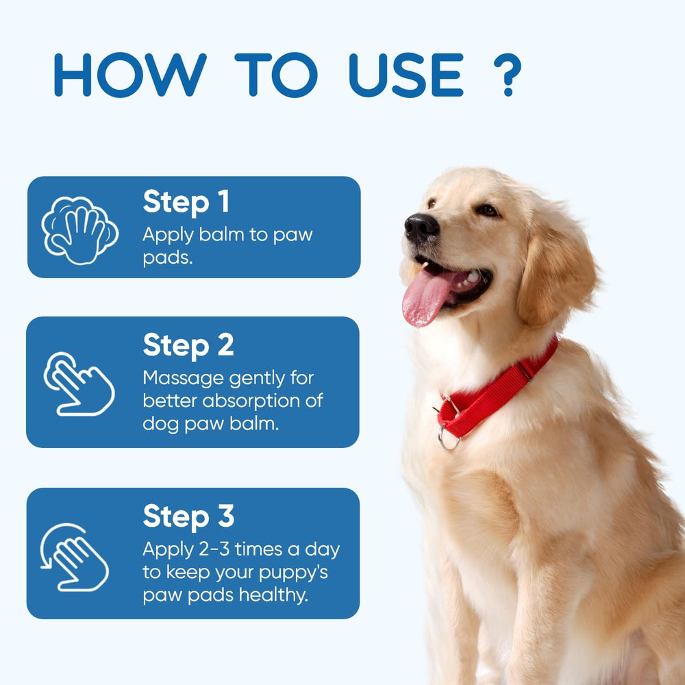 Opdent paw balm nose application highlights gentle lick-safe care for noses and pads.