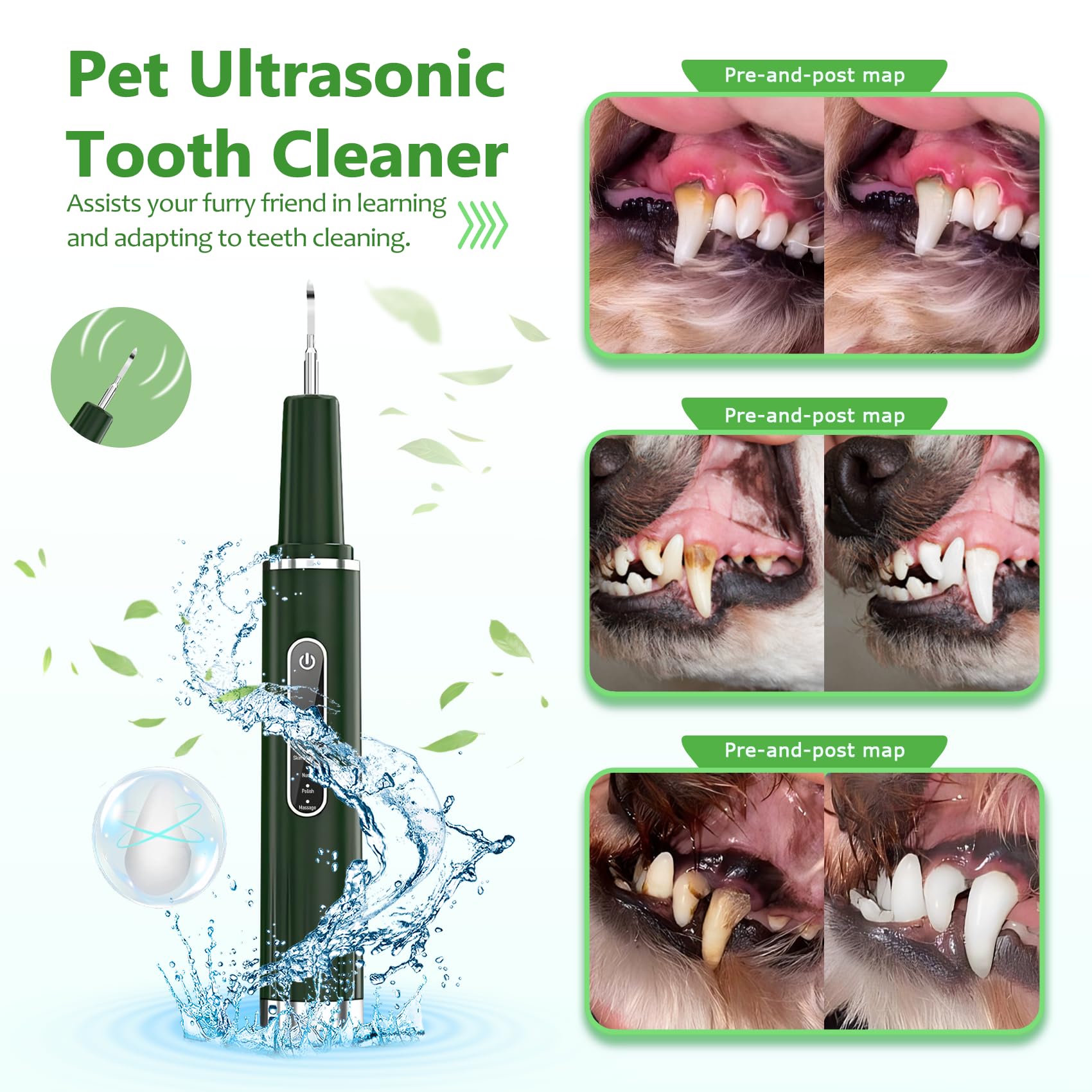 Opdent pet toothbrush and dental tweezers for everyday at home oral care.