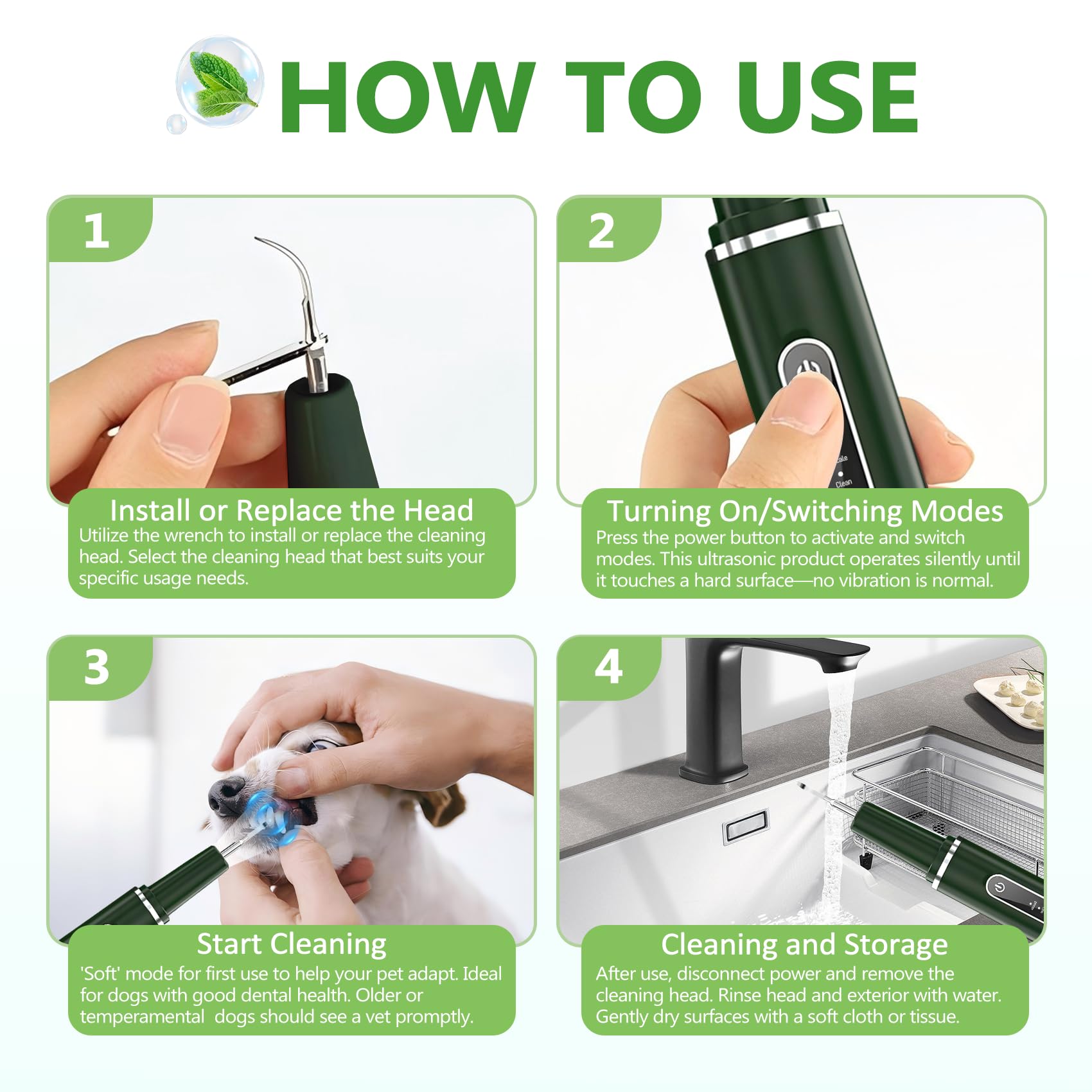 Opdent replaceable tips provide sustained cleaning performance between replacements.