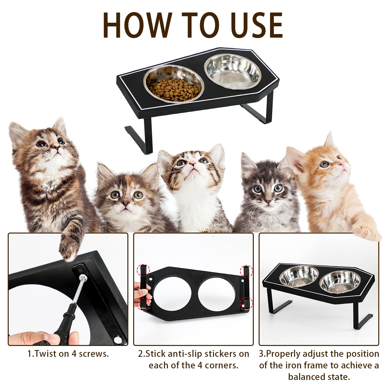 OPELETNNT non-slip stand feet keep bowls steady during meals