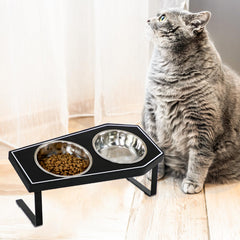OPELETNNT raised cat bowls tilted 15 degrees for comfortable feeding
