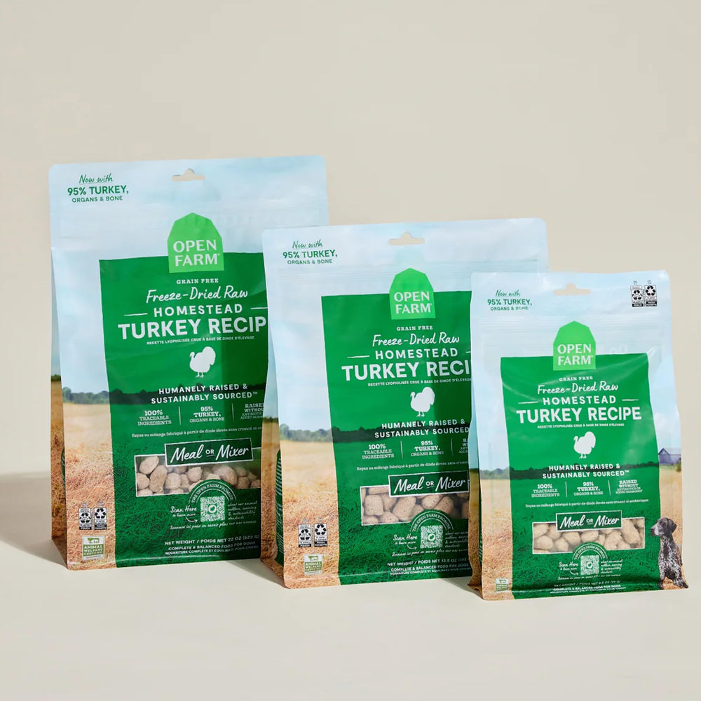 Open Farm bite-sized morsels suitable for all dog breeds and sizes