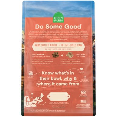 Open Farm bone broth-coated kibble served in a bowl showing texture and aroma