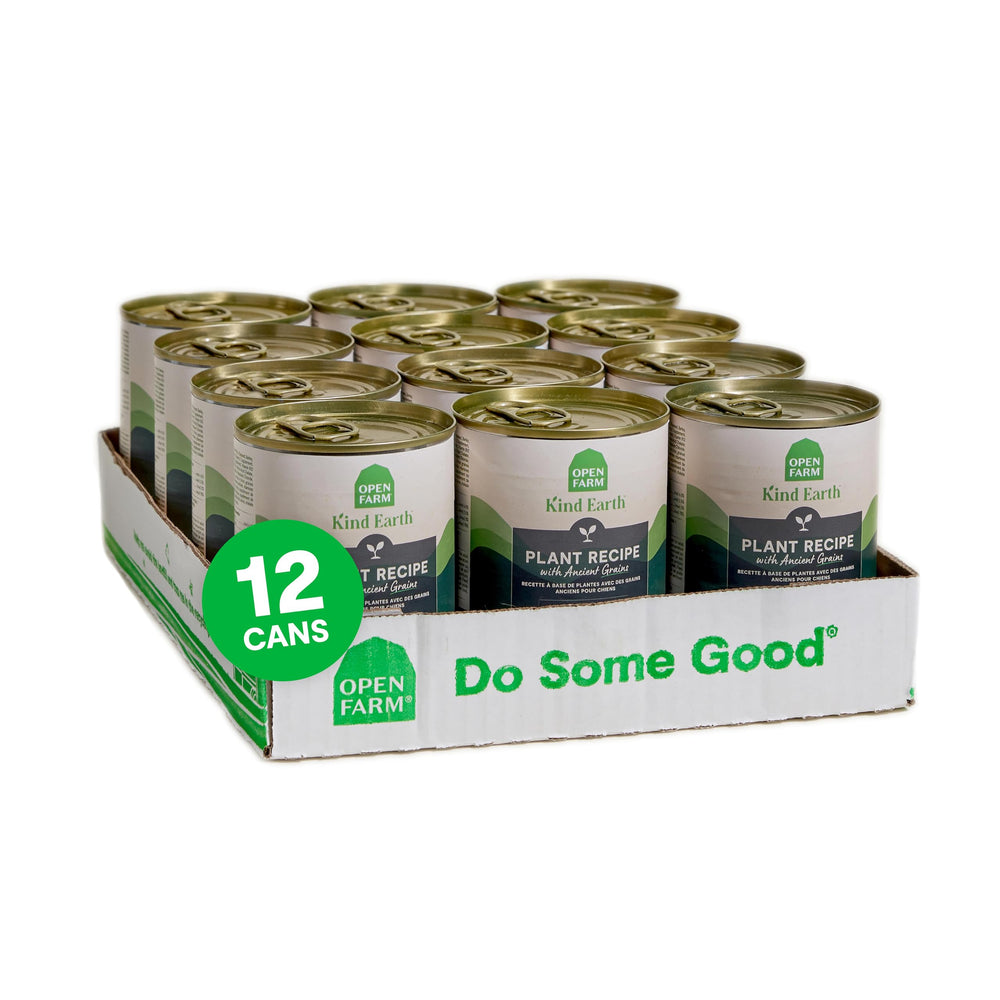 Open Farm canned dog food plant-based pate served with smooth texture for mealtime appeal