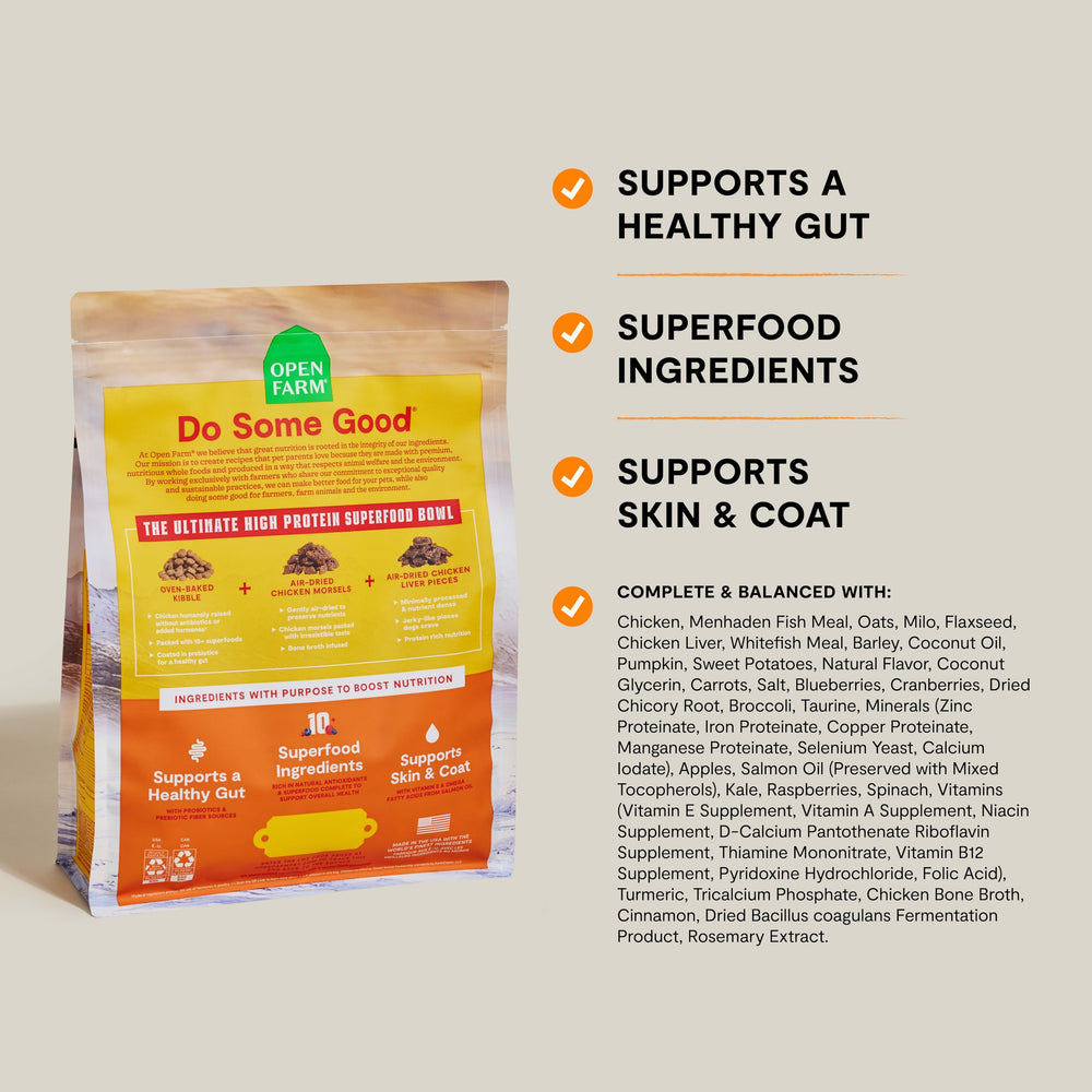 Open Farm Epic Blend minimally processed nutrition preserves nutrients in bites