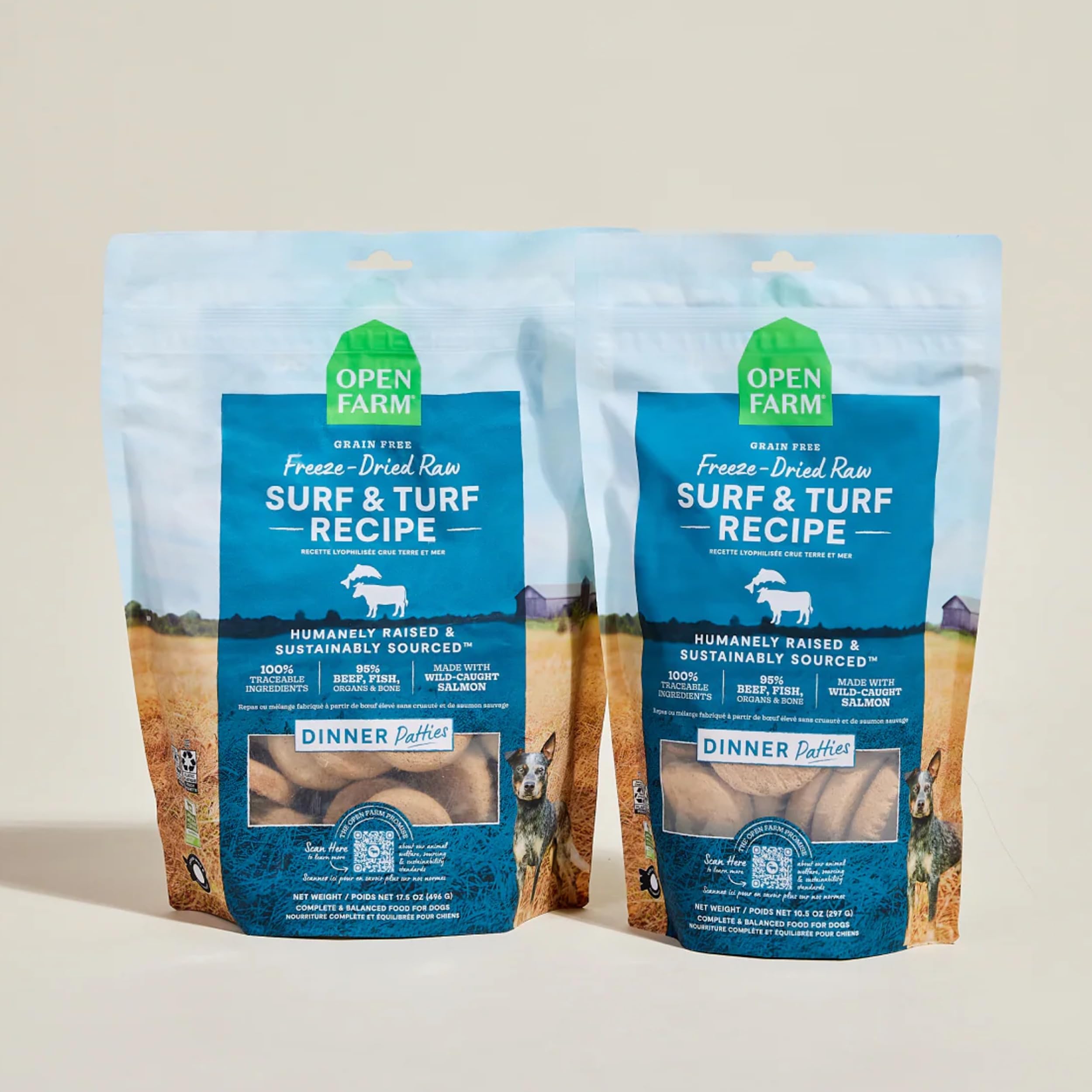 Open Farm Freeze-Dried Process image emphasizes flavor lock without artificial preservatives